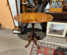 Victorian burr walnut sutherland / games table Thumbnail 3