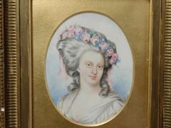 19th century miniature painting in gilt frame Thumbnail 2