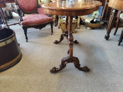 Victorian burr-walnut side table Thumbnail 3