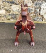 Carved wooden camel stool / seat Thumbnail 3