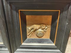 Pair of framed bronze plaques  , signed Thumbnail 2
