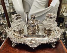 Victorian silver desk set Thumbnail 3