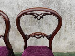 Pair of victorian rosewood chairs Thumbnail 2