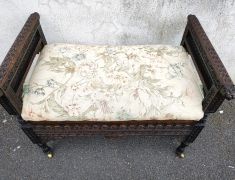 Carved wooden stool Thumbnail 2