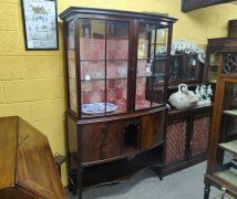 Edwardian mahogany display cabinet Thumbnail 2