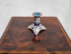 Pair of Cloisonné  candlesticks Thumbnail 3