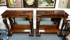 Pair of burr-walnut consul tables Thumbnail 3