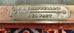 Victorian mahogany stool By N.A. Campbell & Co , belfast Thumbnail 3