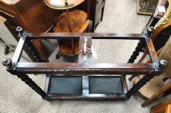 Victorian oak stick stand Thumbnail 3