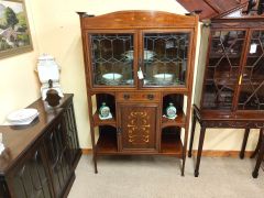 Art nouveau mahogany display cabinet Thumbnail 3