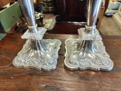 Pair of silver candlesticks Thumbnail 3