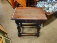 18th century oak stool Thumbnail 2