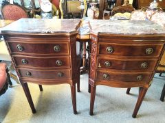 Pair of marble top pedestals Thumbnail 6