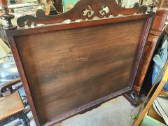 Large victorian mahogany fire screen Thumbnail 3