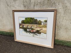 Framed  sam mcLarnon watercolour ,cushendall Thumbnail 2