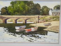 Framed  sam mcLarnon watercolour ,cushendall Thumbnail 3