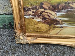 Framed oil on canvas by sam mclarnon  local artist Thumbnail 2