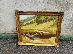 Framed oil on canvas by sam mclarnon  local artist Thumbnail 3