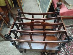 Victorian mahogany canterbury Thumbnail 3
