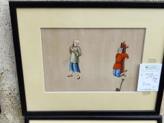 Set of five chinese drawings on rice paper Thumbnail 6