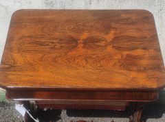 Victorian rosewood sewing table Thumbnail 3