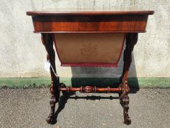 Victorian rosewood sewing table Thumbnail 6