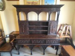 A Victorian carved oak dresser Thumbnail 4