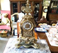 Late victorian brass clock Thumbnail 6
