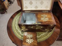 Victorian walnut & brass bound tea caddy Thumbnail 4