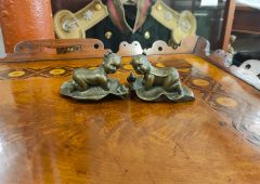 Pair of bronze chinese figures Thumbnail 2