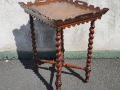 19th century walnut tray top table Thumbnail 3
