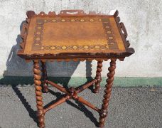19th century walnut tray top table Thumbnail 3