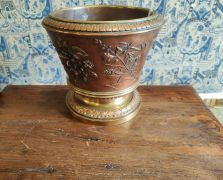 Copper & brass jardiniere Thumbnail 2