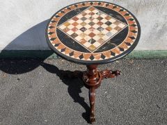 Victorian marble top games table Thumbnail 4