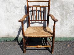 19th century oak chair Thumbnail 1