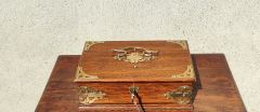 Oak brass box & key Thumbnail 3