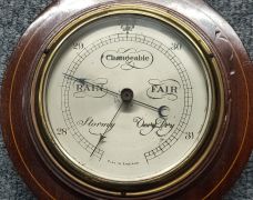 Edwardian mahogany barometer  Thumbnail 2