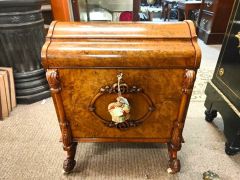 Victorian burr walnut canterbury Thumbnail 2