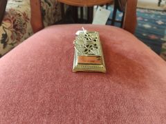 Antique brass postage stamp box Thumbnail 3