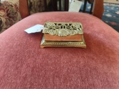 Antique brass postage stamp box Thumbnail 4