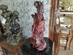 Chinese carved wooden figure Thumbnail 3