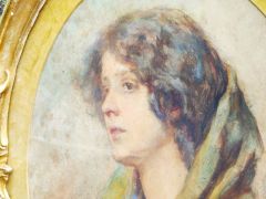 Gilt framed pastel drawing Thumbnail 3