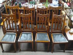Set of eight art nouveau chairs Thumbnail 1