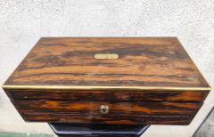 Victorian gentlemans coromandel  travelling box with silver mounts Thumbnail 1