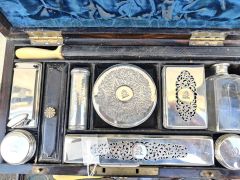 Victorian gentlemans coromandel  travelling box with silver mounts Thumbnail 3