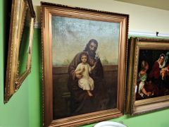 19th century large gilt framed oil painting Thumbnail 3