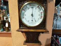 Edwardian oak cased barometer Thumbnail 2