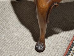 Walnut & leather armchair Thumbnail 4