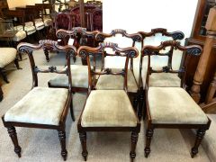 Set of 19th century mahogany chairs Thumbnail 1