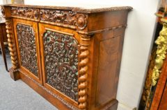 Victorian Burr-walnut cabinet Thumbnail 3